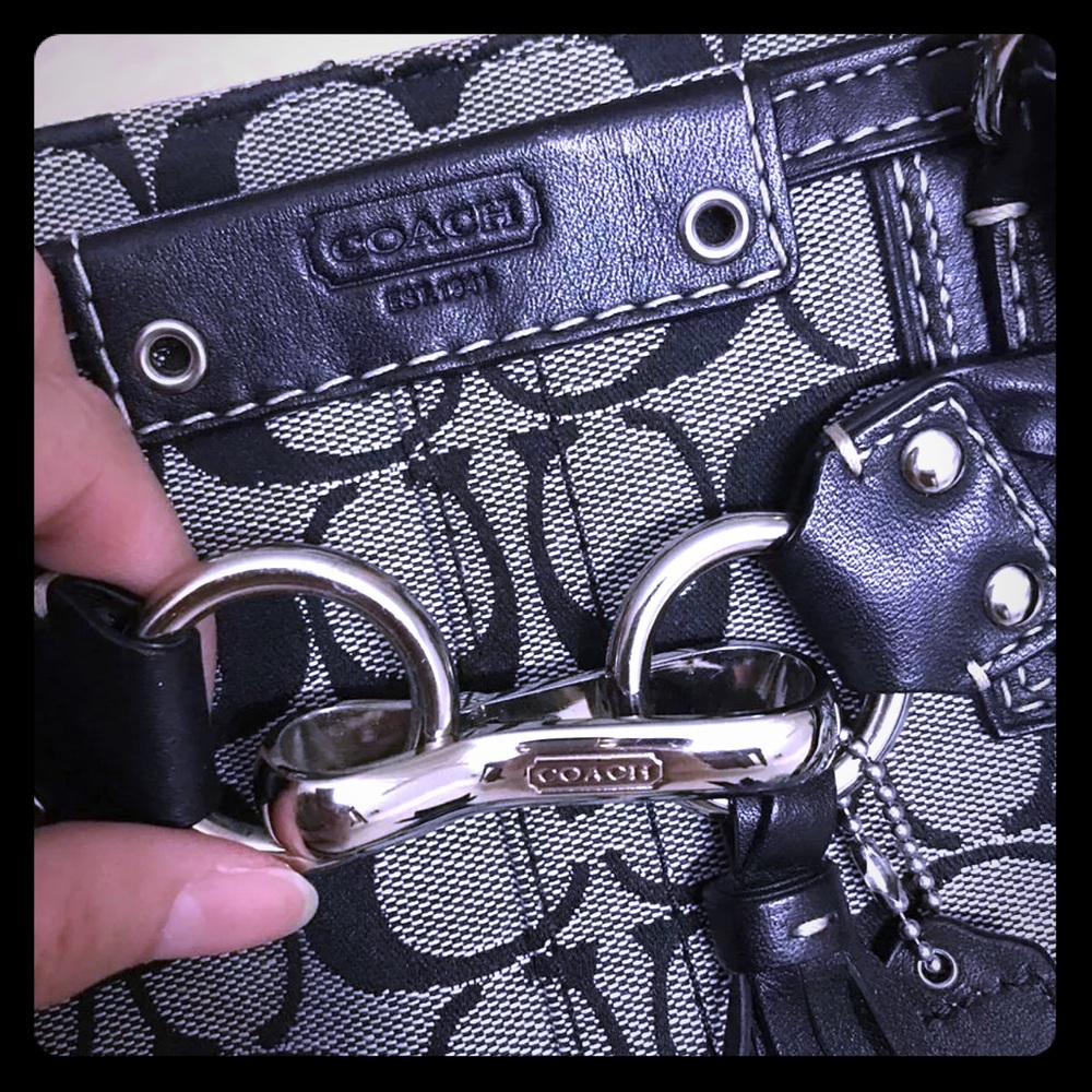 Coach EUC Hampton Sig Carryall handbag F13065